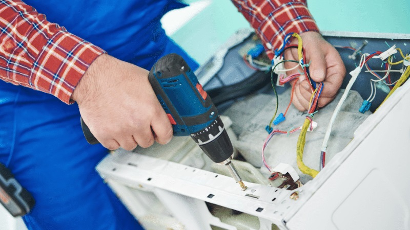 Çubuk Çetintaş Çetintaş çamaşır makinesi kart tamiri – Su almama arızası orijinal parça ile giderildi. - Teknik servis örneği